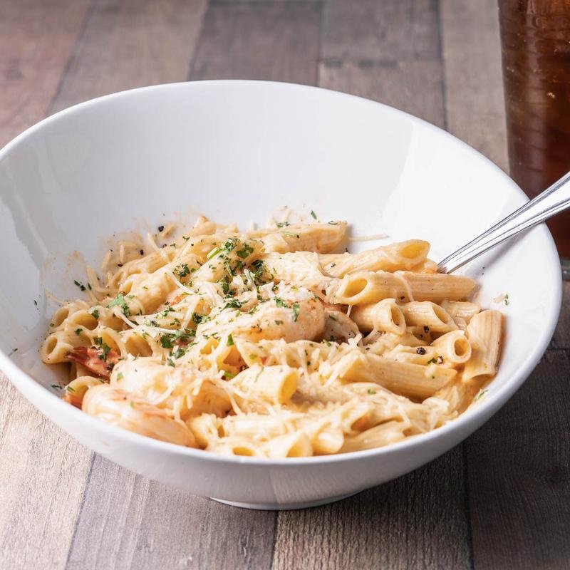 Harissa Spiced Shrimp Penne